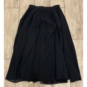 Adrianna Papell Evening Essentials Skirt 10 Black Maxi Flowy Fairy Whimsigoth